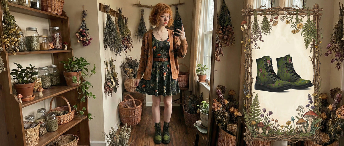 Green Herbology Boots from Botanical Boots