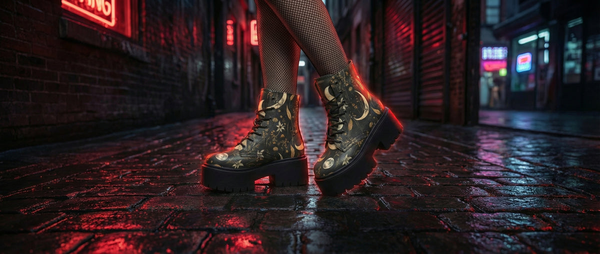 Moonlit Botanica Platform Boots from Platform Boots