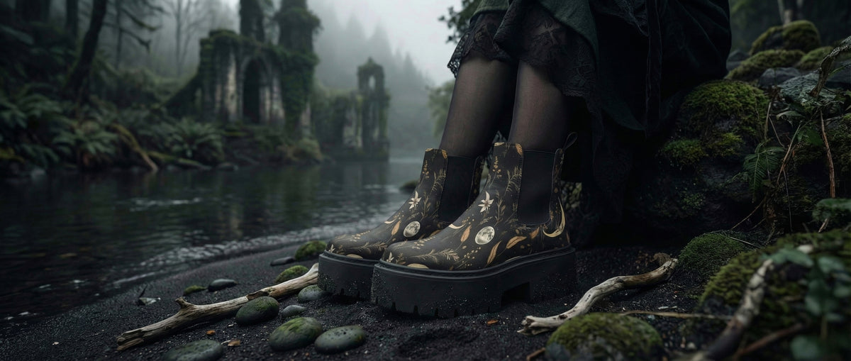 Moonlit Botanica Platform Chelsea Boots from Platform Chelsea Boots