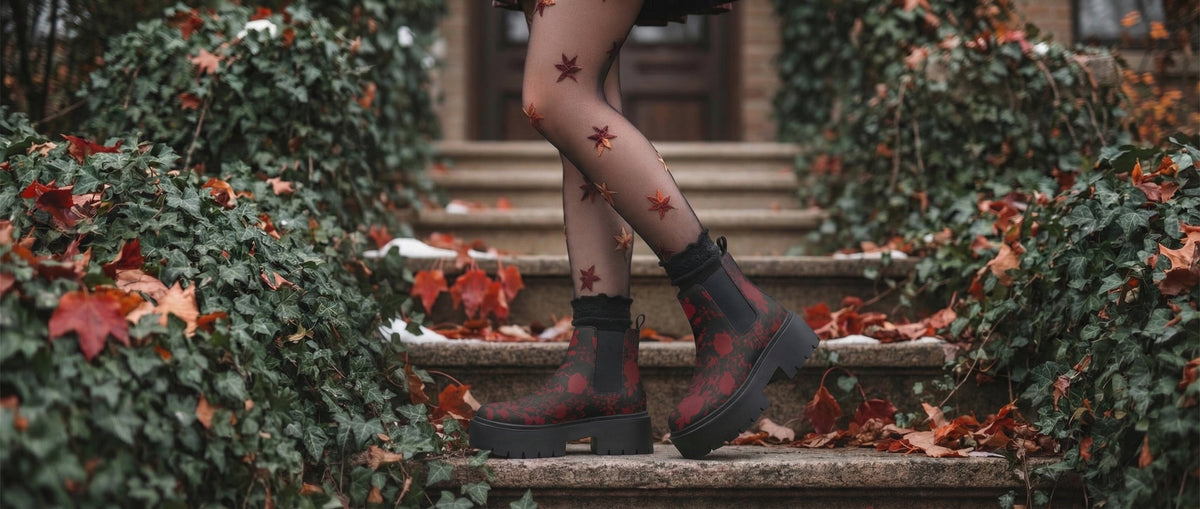 Blood Rose Romance Platform Chelsea Boots from Platform Chelsea Boots