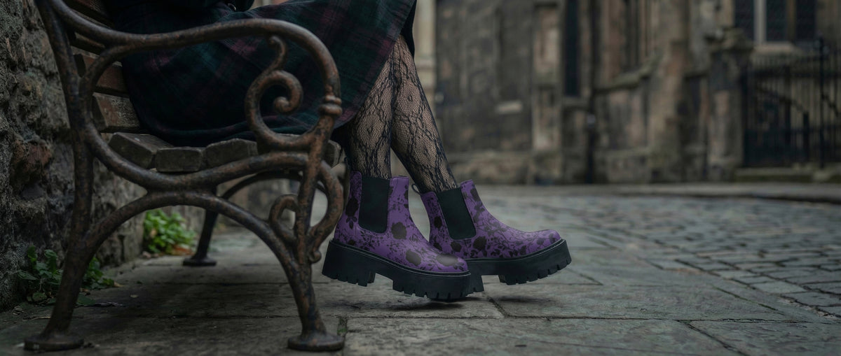 Amethyst Rose Romance Platform Chelsea Boots from Platform Chelsea Boots