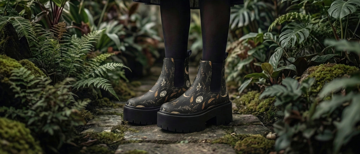 Moonlit Botanica Platform Chelsea Boots from Platform Chelsea Boots