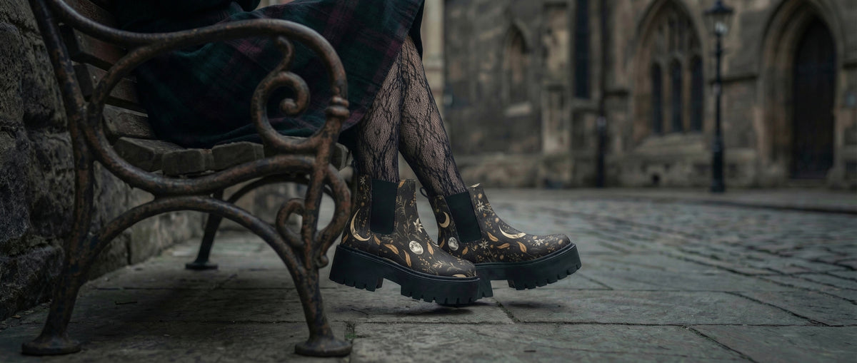 Moonlit Botanica Platform Chelsea Boots from Platform Chelsea Boots