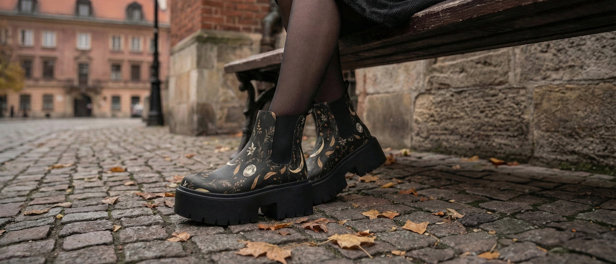 Moonlit Botanica Platform Chelsea Boots from Platform Chelsea Boots
