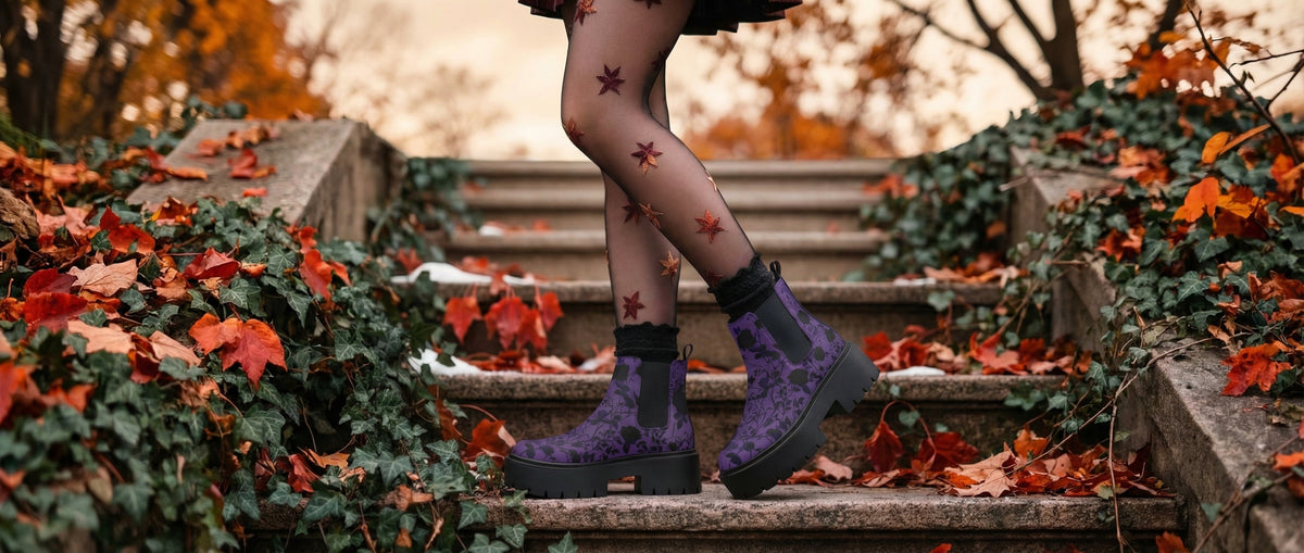 Amethyst Rose Romance Platform Chelsea Boots from Platform Chelsea Boots