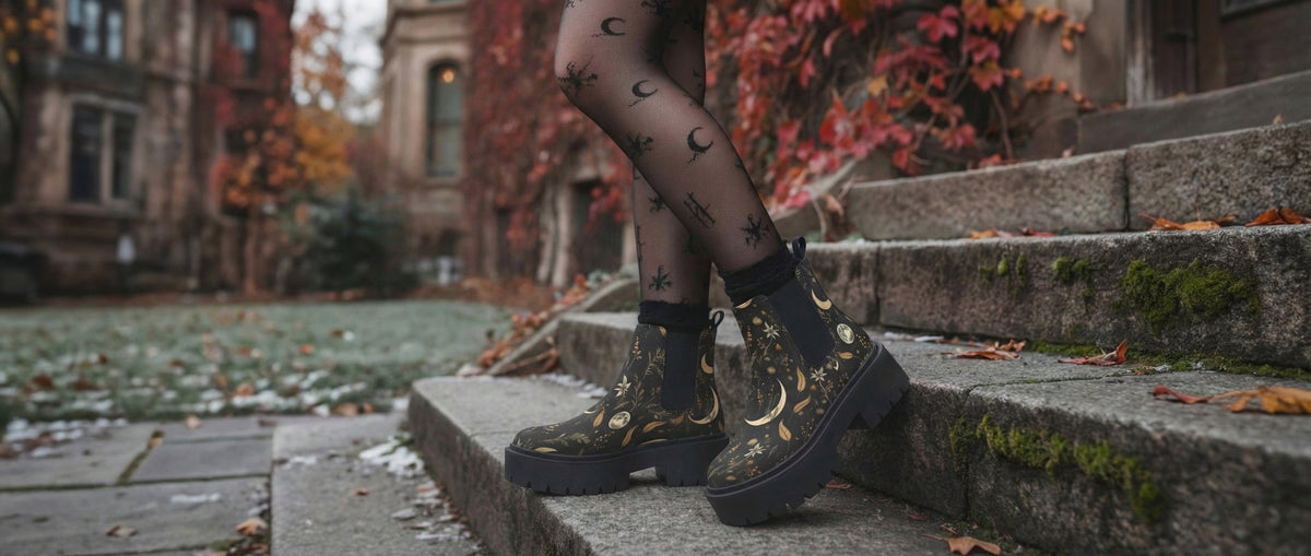 Moonlit Botanica Platform Chelsea Boots from Platform Chelsea Boots