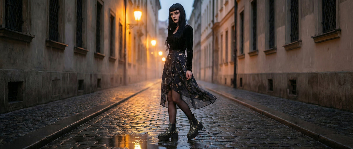 Moonlit Botanica Platform Chelsea Boots from Collection