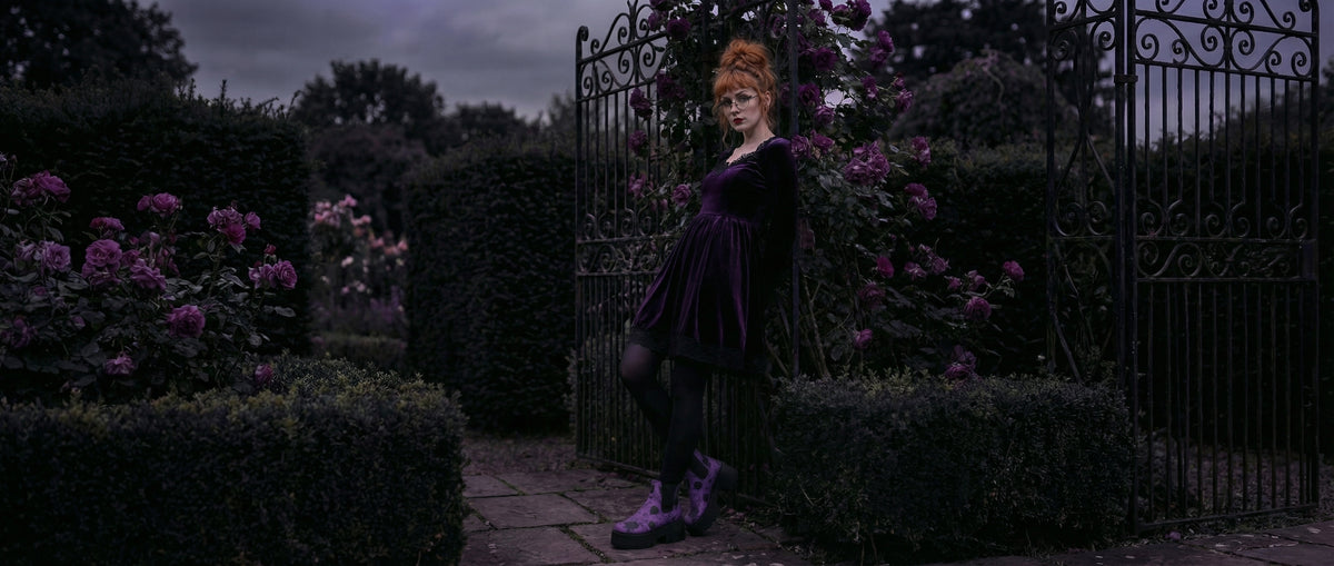 Amethyst Rose Romance Platform Chelsea Boots from Collection