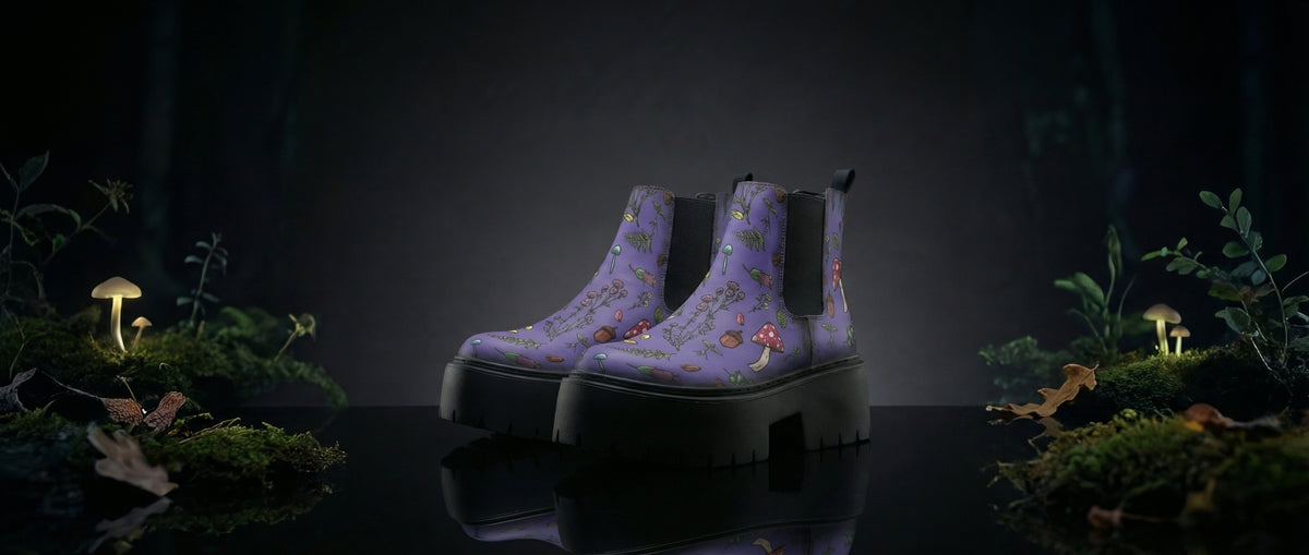 Purple Herbology Platform Chelsea Boots from Collection