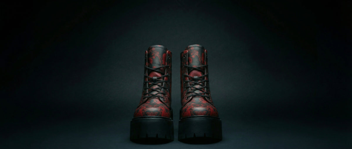 Blood Rose Romance Platform Boots from Collection