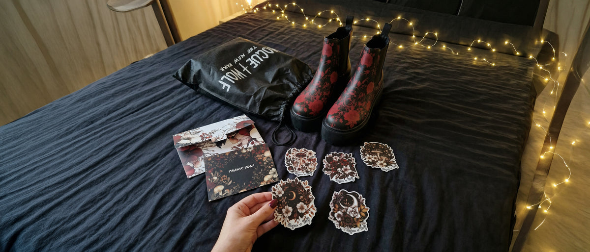 Blood Rose Romance Platform Chelsea Boots from Platform Chelsea Boots
