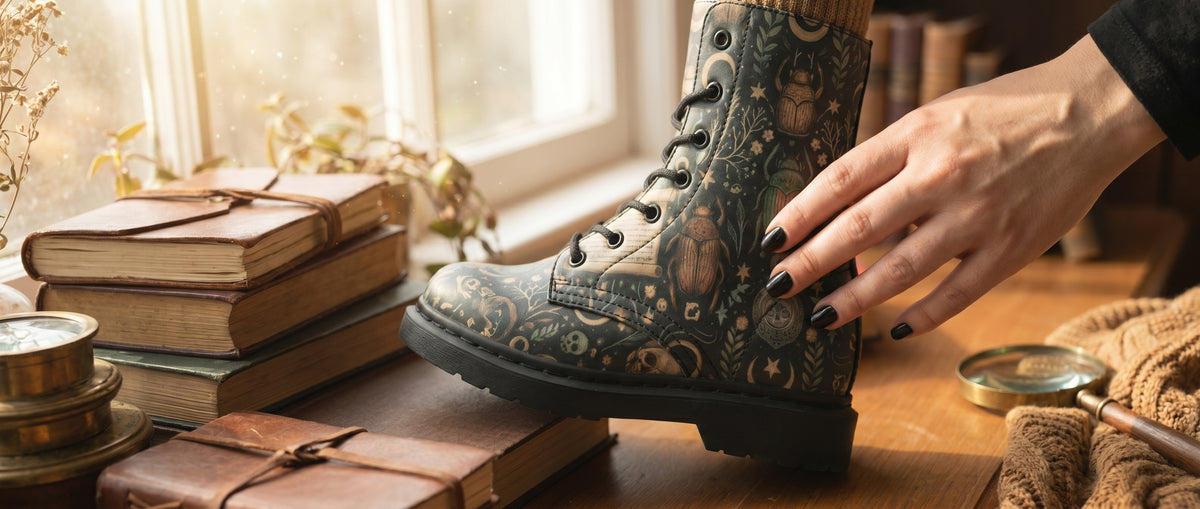 Scarabaeus Boots from Dark Academia Boots