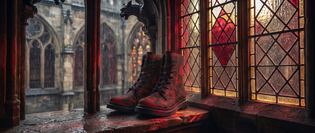Blood Rose Romance Boots from Botanical Boots