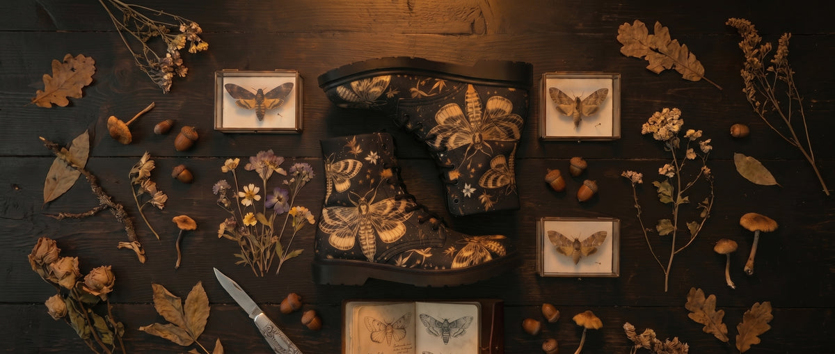 Moth Arcana Boots from Dark Academia Boots