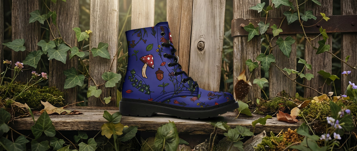 Purple Herbology Boots from Botanical Boots