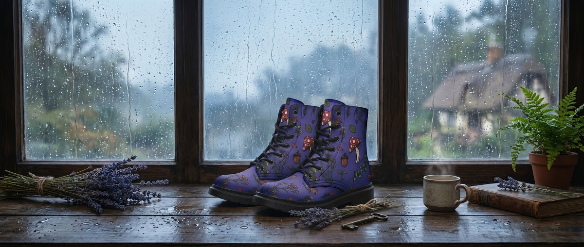 Purple Herbology Boots from Botanical Boots