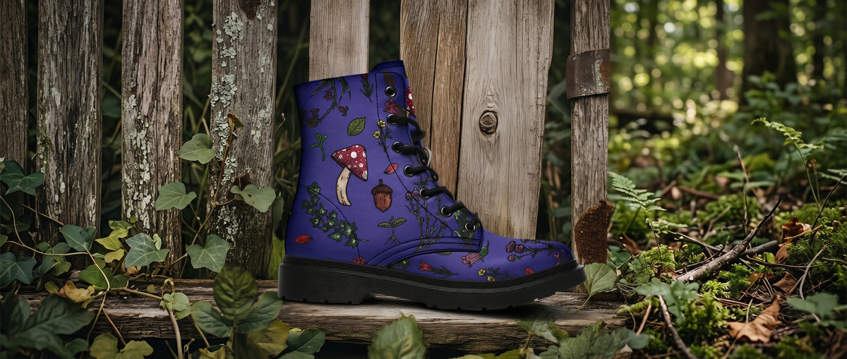 Purple Herbology Boots from Botanical Boots