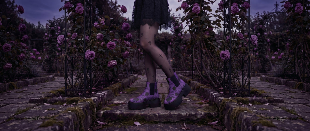 Amethyst Rose Romance Platform Chelsea Boots from Platform Chelsea Boots