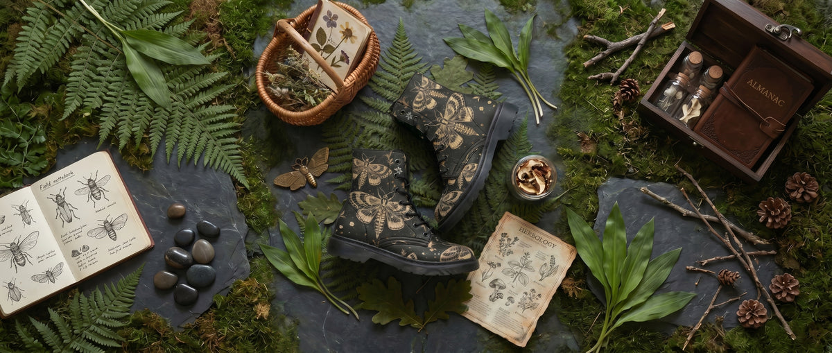 Moth Arcana Boots from Botanical Boots