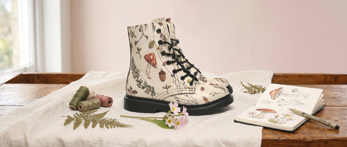 Beige Herbology Boots from Botanical Boots