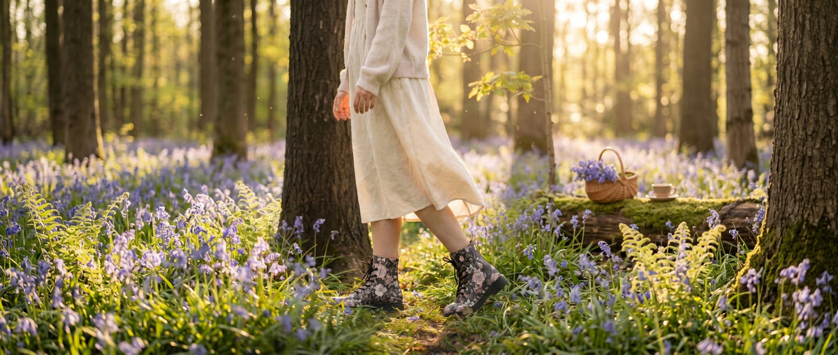 Vintage Peonies Boots from Botanical Boots