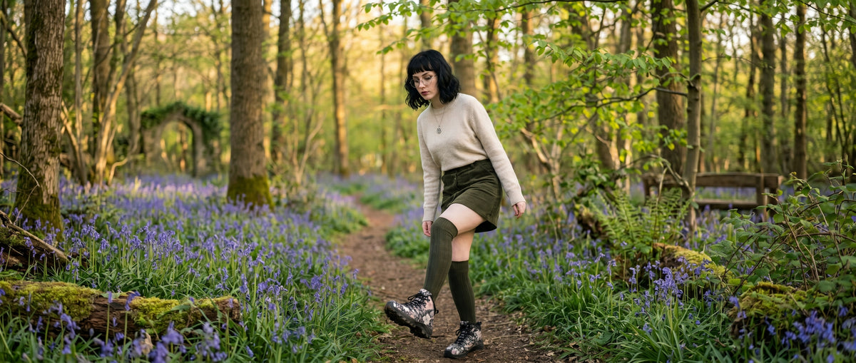 Vintage Peonies Outdoor Boots from Botanical Boots