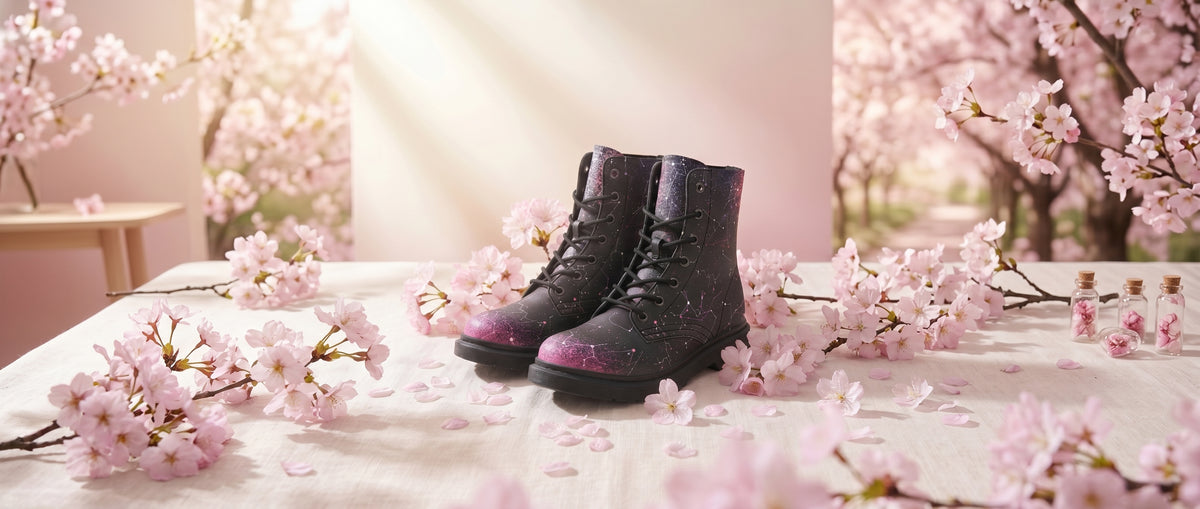 Pink Aurora Boots from Botanical Boots
