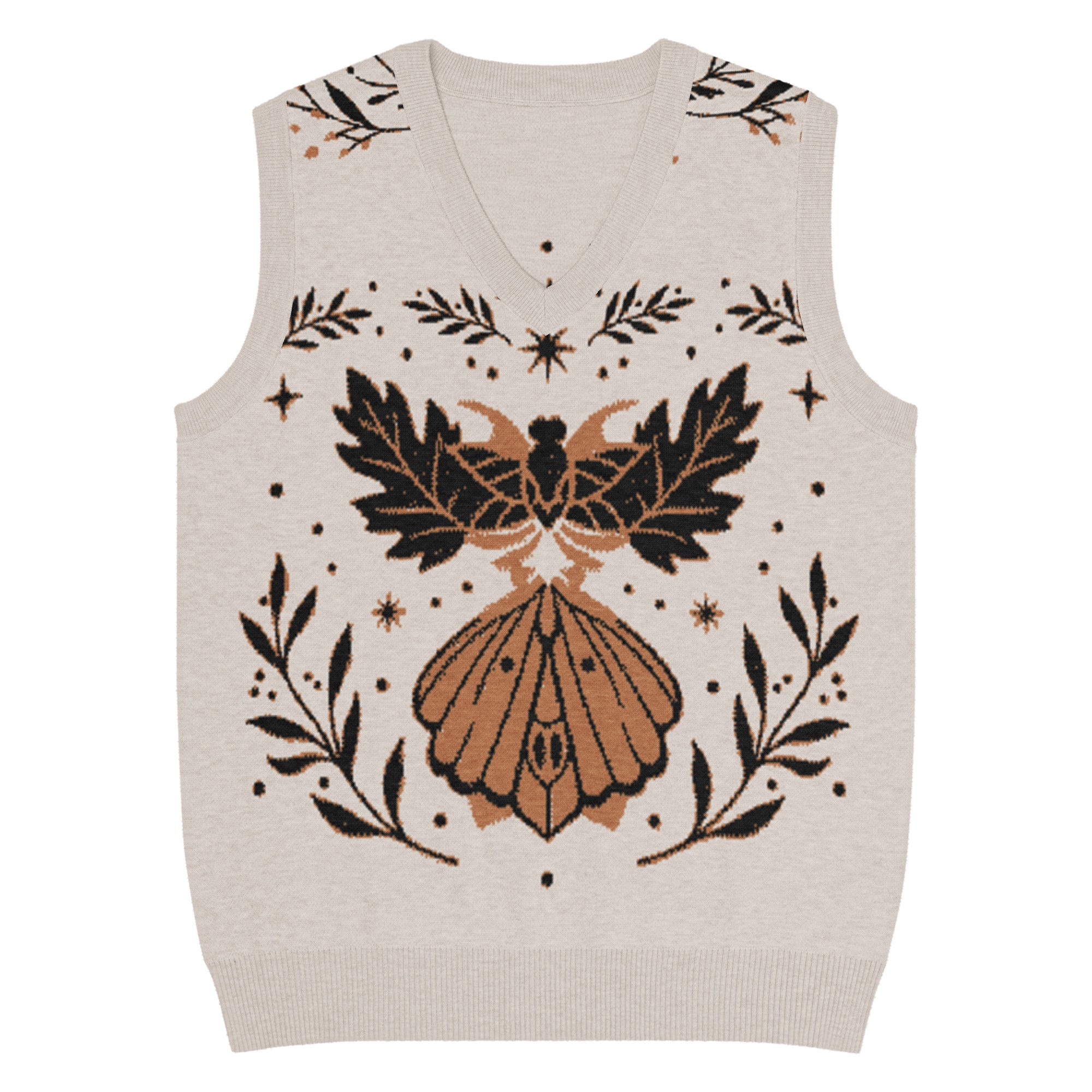 Beige Mothblossom Knitted Vest – Rogue + Wolf Cotton Witchy Knit Vest