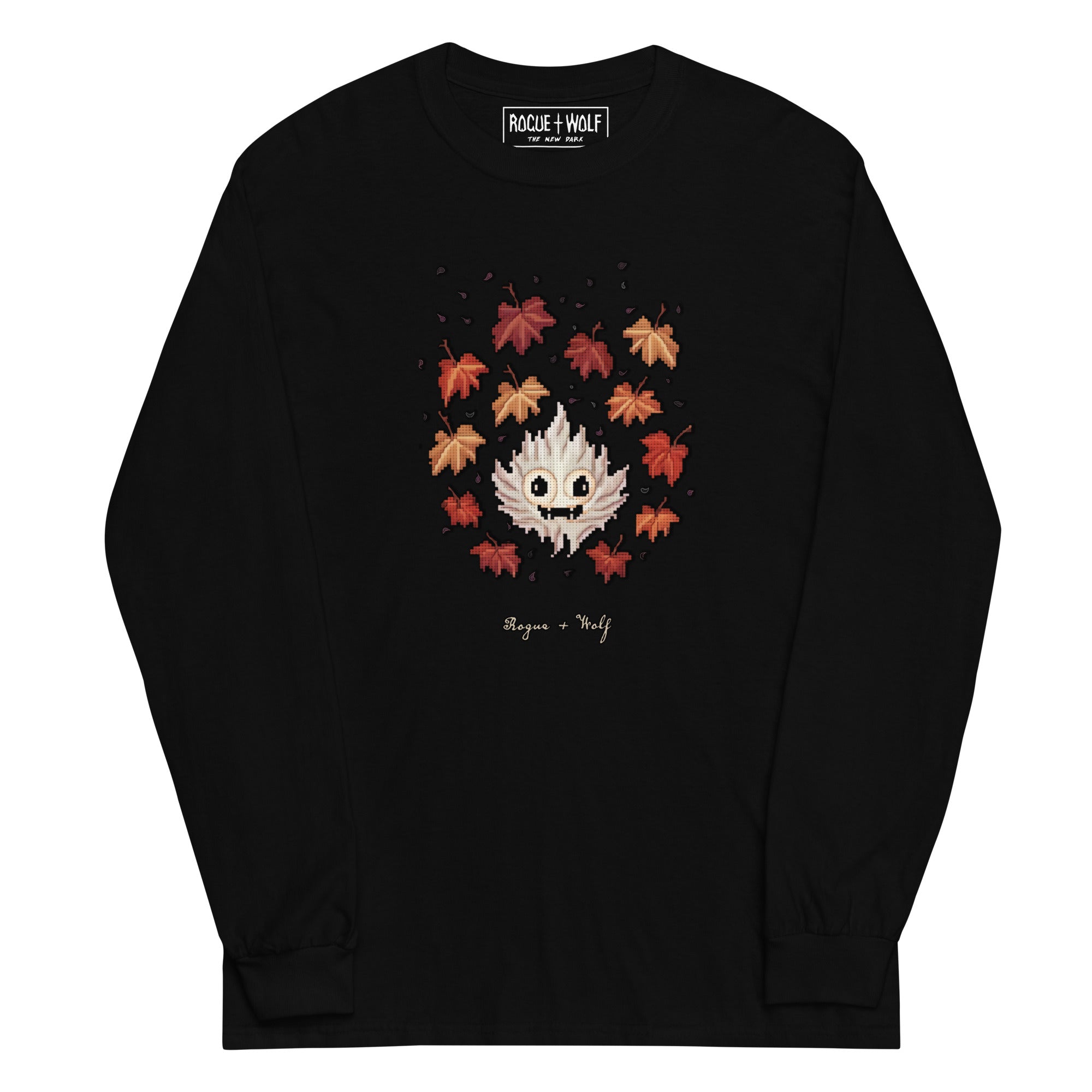 Maple Ghosty Long Sleeve Tee - Dark Academia Botanical Witch Top