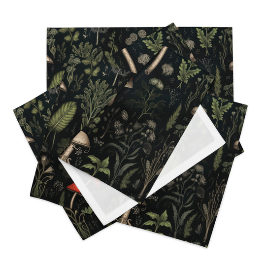Foraging Placemat Set of 4 - Witchy Dinner Placemats - Dark Academia Botanical  Goth Table Setup - Gothic Christmas Gifts