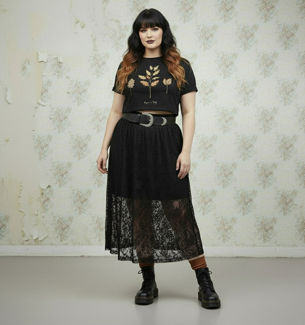 Autumn Memoir Short Sleeve Crop Top