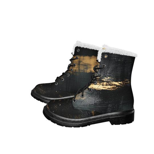 Gilded Obsidian Winter Boots
