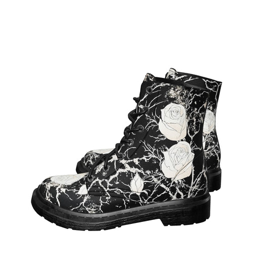 Ivory Kintsugi Rose Boots