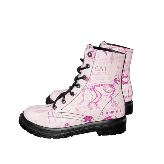 Pink Cat Study Boots