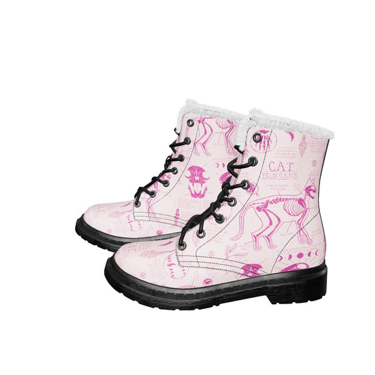 Pink Cat Study Winter Boots