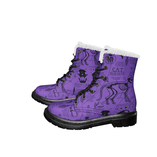 Purple Cat Study Winter Boots