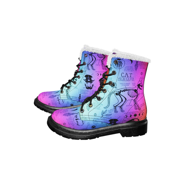 Rainbow Cat Study Winter Boots