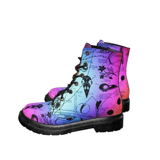 Rainbow Raven Study Boots