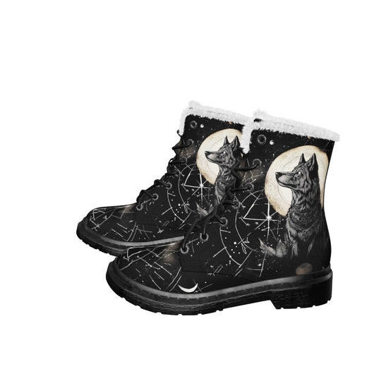 Starlit Wolf Winter Boots
