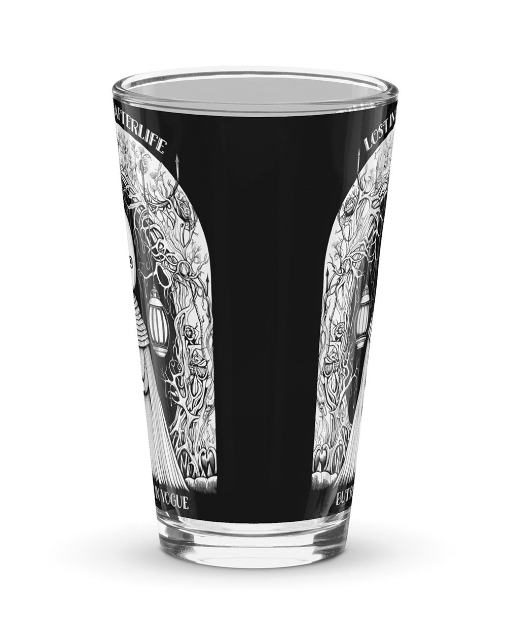 Lost in the Afterlife Pint Glass - Gothic Witchy Kitchenware Grunge Aesthetic Decor Gothic Kitchen Glassware Halloween Gifts