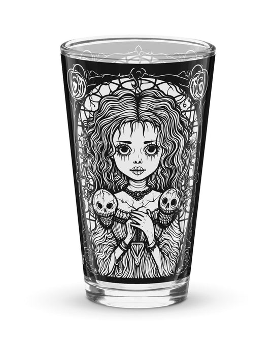 Cursed to Love Pint Glass - Gothic Kitchen Glassware Halloween Gifts Witchy Alt Style Drinkware Gothic Tableware