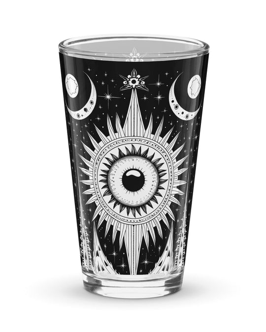 The Cosmos Awakens Pint Glass - Witchy Alt Style Goth Drinkware Gothic Kitchen Decor Halloween Gift