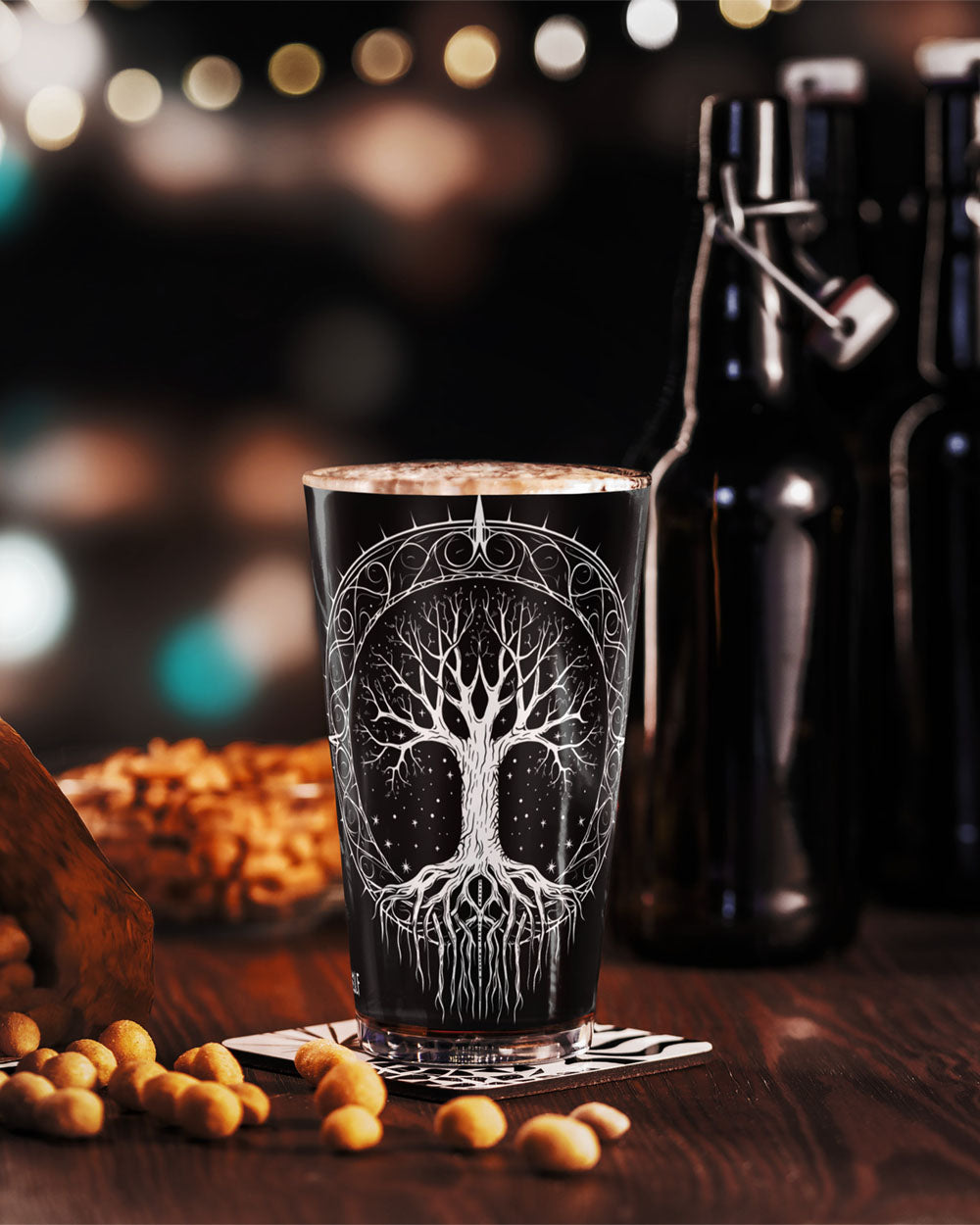 Eternal Growth Pint Glass - Witchy Alt Style Gothic Kitchenware Halloween Gift Drinkware Goth Kitchen Decor