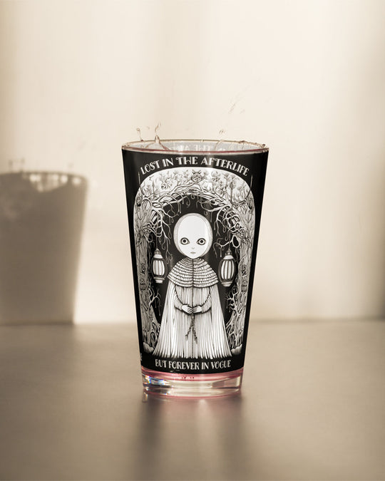 Lost in the Afterlife Pint Glass - Gothic Witchy Kitchenware Grunge Aesthetic Decor Gothic Kitchen Glassware Halloween Gifts