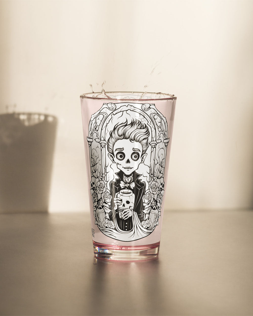 Alfred the DCLXVI Pint Glass - Witchy Home Decor Gothic Shaker Grunge Aesthetic Halloween Gifts