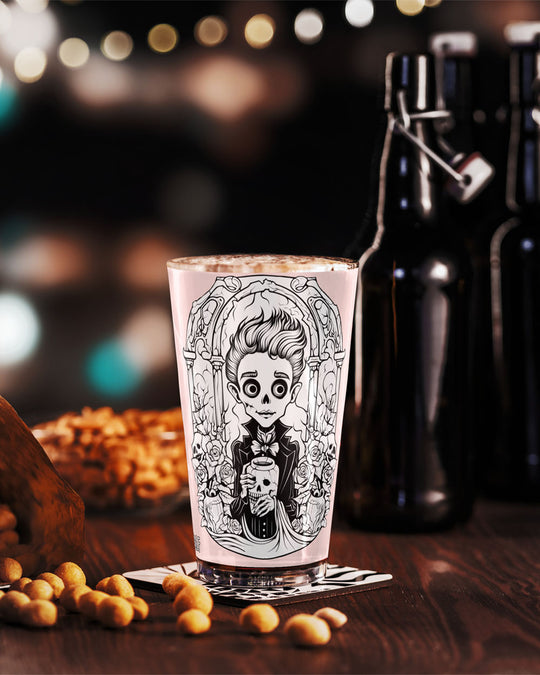 Alfred the DCLXVI Pint Glass - Witchy Home Decor Gothic Shaker Grunge Aesthetic Halloween Gifts