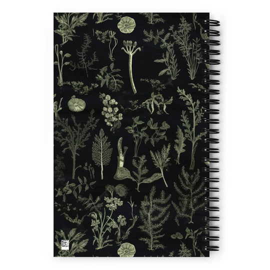 Autumn Memoir Spiral Notebook - Botanical Witchy Journal Uni & College Dark Academia Essentials - Gothic Stationery