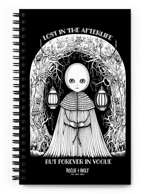 Lost in the Afterlife Spiral Notebook - Gothic Journal for Women Spooky Stationery Halloween Gifts