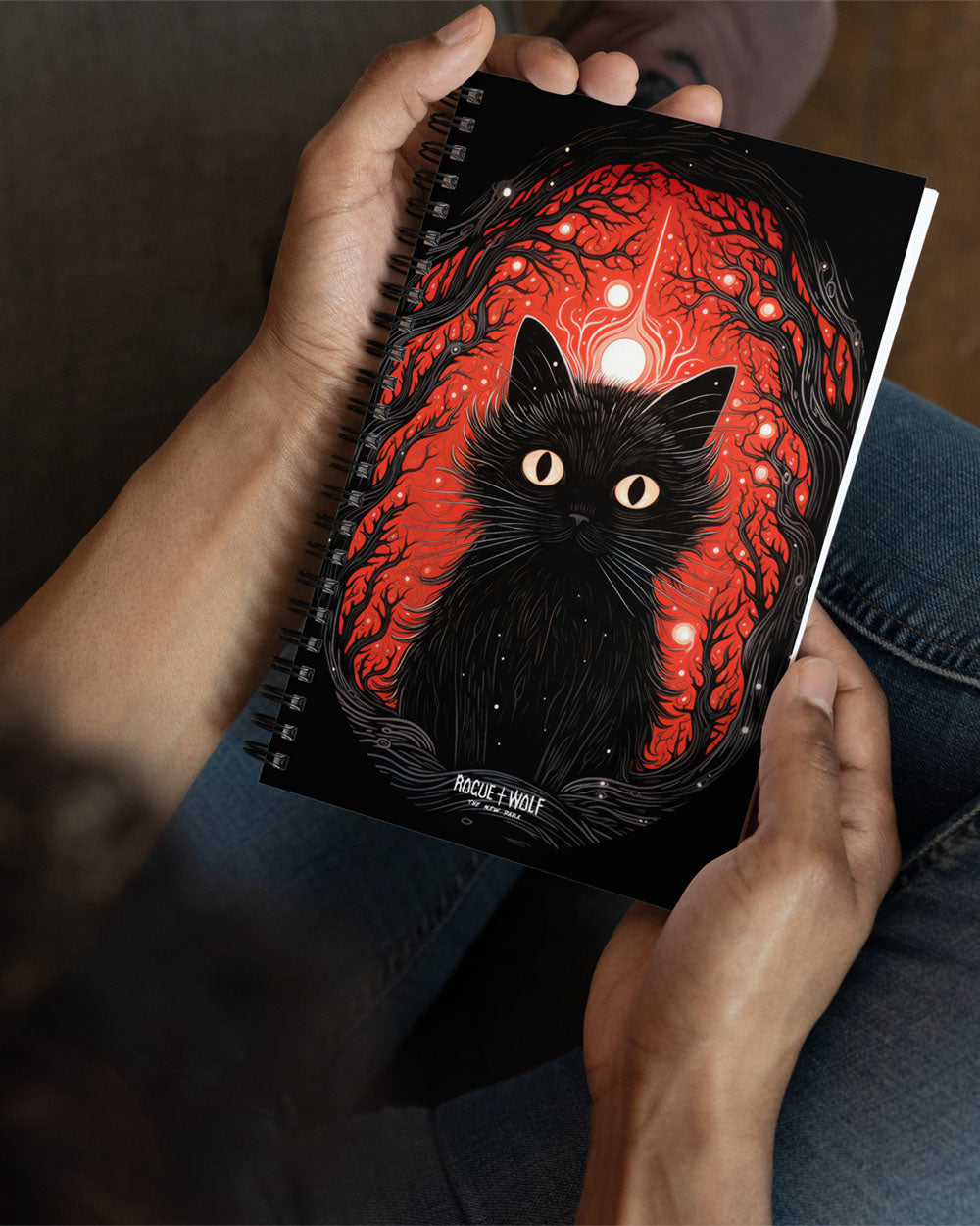 The All-Seeing Spiral Notebook - Gothic Home Office Stationery Journal For Women Halloween Gifts