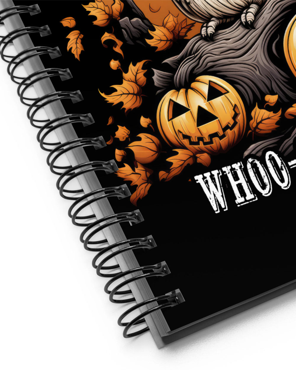 Hoots Haunts and Hexes Spiral Notebook - Cute Spooky Journal for Women Gothic Home Office Stationery Halloween Gifts